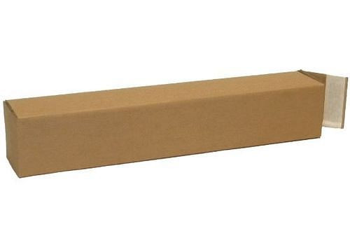 DENIOS Quattrobox avec fermeture autocollante, carton pliable 1 paroi, 108 x 108 x 610 mm, format A1, paquet de 50, 299475