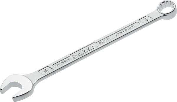 Clé mixte Hazet, Profil de traction double hexagonal externe, 15 mm, 600N-15