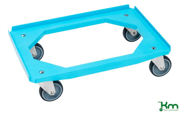 Chariot Kongamek 615 x 415 x 170 mm, bleu, 4 roulettes, KM682