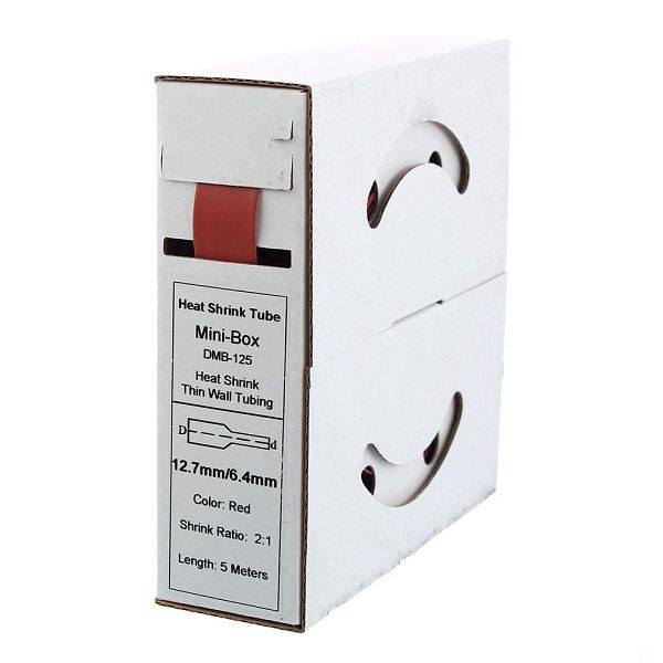 Gaine thermorétractable Offgridtec 5m 12,7mm>6,4mm rouge, 7-01-000586