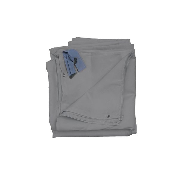 Mendler set de 4 parois latérales pour pergola Cadiz, pavillon de rechange paroi latérale 4x4m, polyester, gris clair, 77123