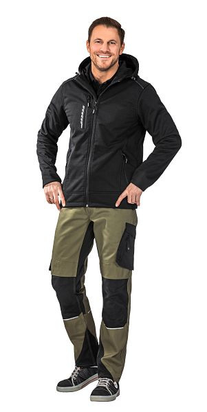 Veste softshell Planam Outdoor Hawk, noir, taille M, 3355048