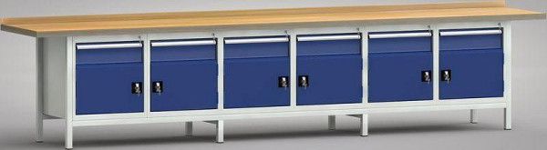Etabli standard KLW - 4000 x 700 x 900 mm L x P x H, WS550N-4000M40-E1650