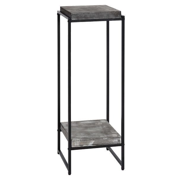Table à fleurs Mendler HWC-K71, étagère à fleurs, table d'appoint, étagère à plantes, métal MDF, gris foncé, 101cm, 96845