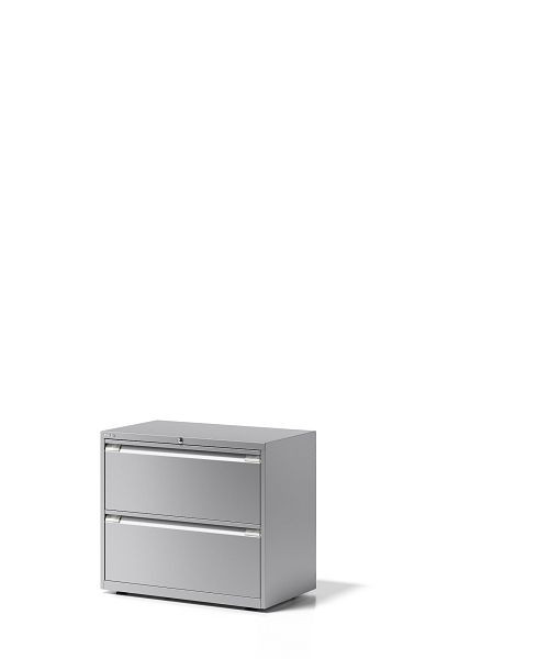 Armoire à tiroirs Bisley Essentials, 2 tiroirs chacun H 304 mm, argent, YESF0807355