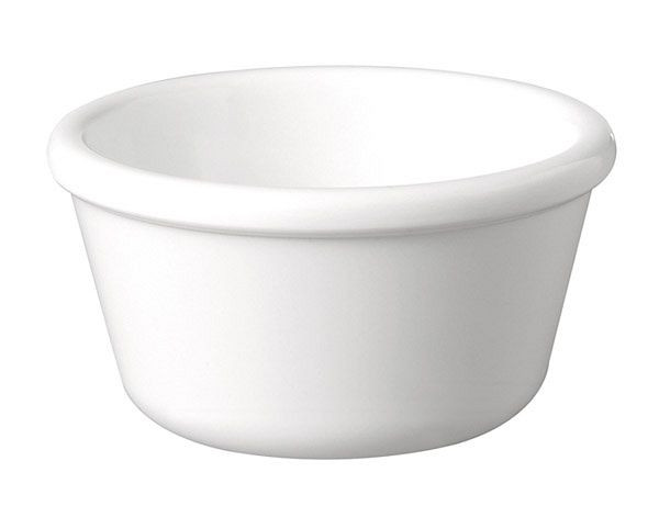 Bol à trempette APS -CASUAL-, Ø 6 cm, hauteur : 3,7 cm, mélamine, blanc, 0,04 litre, lot de 24, 83780