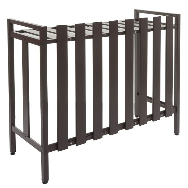 Housse Mendler pour climatisation/pompe à chaleur HWC-K58, grille de protection pour étagère végétale, métal 80x90x39cm, marron, 96943