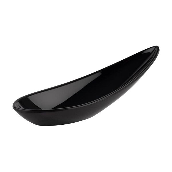 Cuillère à manger pour les doigts APS -FRIENDLY-11 x 4,5 cm, hauteur : 4 cm PET, noir, paquet de 12, 79013