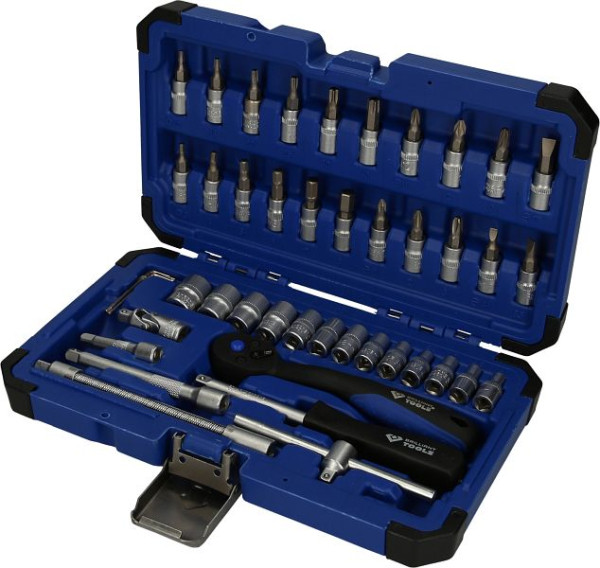 Brilliant Tools Jeu de clés à douille 1/4", 46 pièces, BT020046