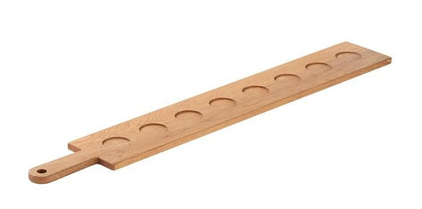 Planche de service APS, 100 x 14 cm, hauteur : 1,5 cm, bois de chêne, surface de service : 85 x 14 cm, longueur du manche : 15 cm, 00809