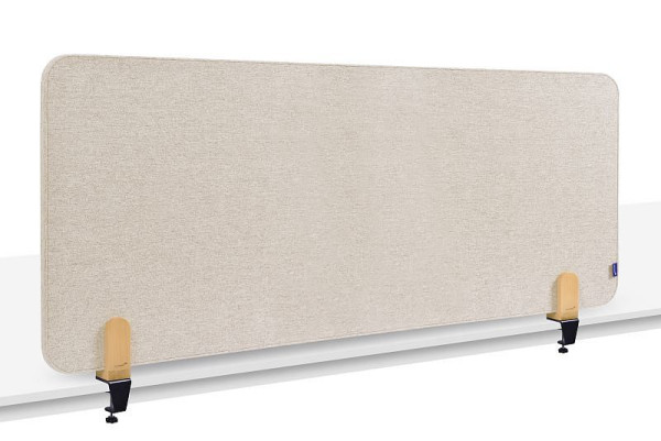 Cloison de table acoustique Legamaster ELEMENTS 60x160cm beige doux avec 2 pinces de table, 7-209822