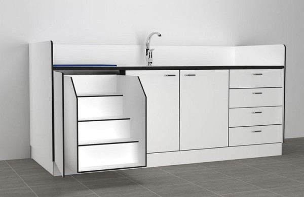 Table à langer KEMMLIT Kim, qualité supérieure, HPL, blanc, Kom-04W