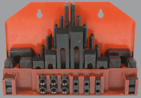 Gamme d'outils de serrage ELMAG De Luxe, 58 pièces, M10, rainures en T de 12 mm, 88085