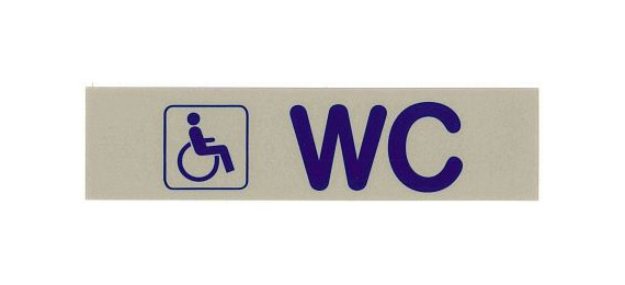 Panneau de contact WC HANDICAPÉS (symbole), 7673/018