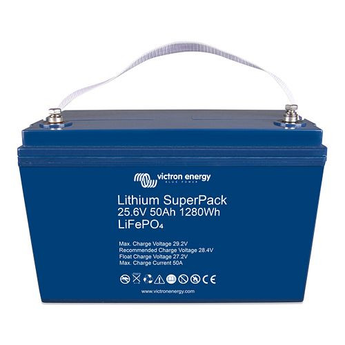 Batterie Victron Energy Lithium SuperPack 25,6 V/50 Ah (M8), 1-67-012445, BAT524050705