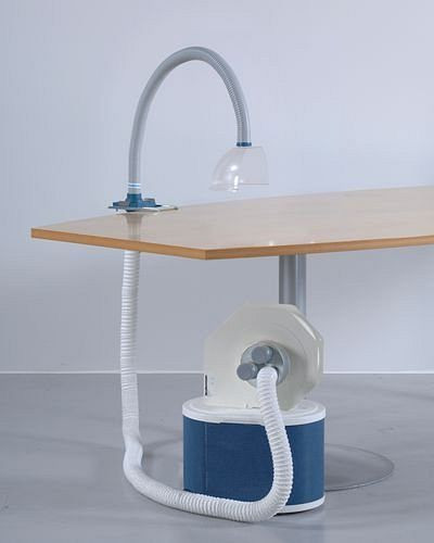 Ventilateur d'extraction DENIOS AV 500 avec élément filtrant, 1 bras d'extraction, capot sphérique inclus, 241-401