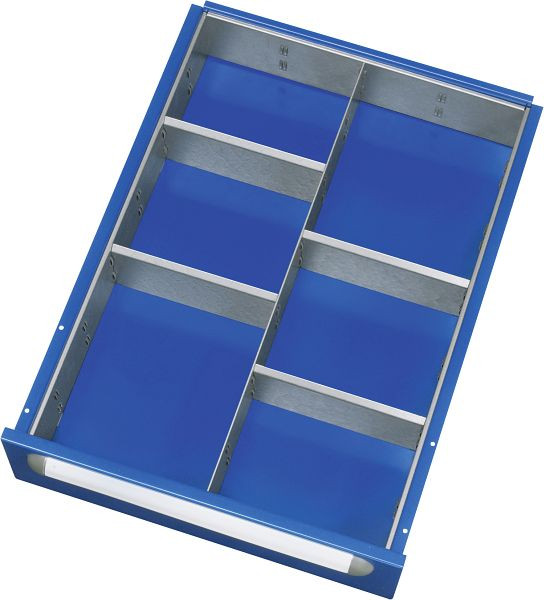 Kit de division RAU pour tiroir 390x560 mm, 1 séparateur et 4 parois enfichables, 390x120-360x560 mm, E-ET-1-4-120-150