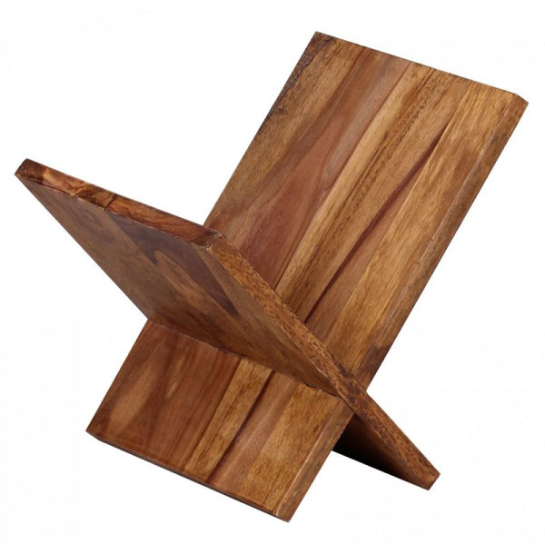 Wohnling porte-revues MUMBAI en bois massif de Sesham en forme de X 31 cm, style maison de campagne, WL1.590