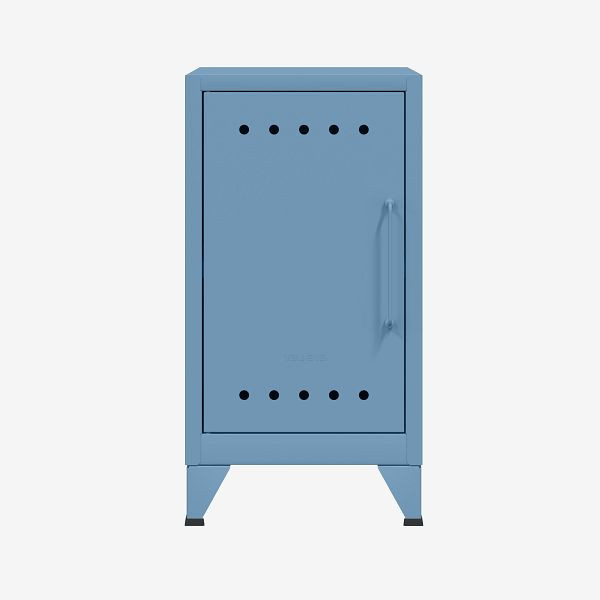 Mini meuble de rangement Bisley Fern, ouverture à gauche, avec étagère fixe, bleu (605), FERMINLH605