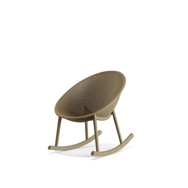 VEBA Qosy chaise à bascule d'extérieur, sable, 66x83x80 cm, 50735