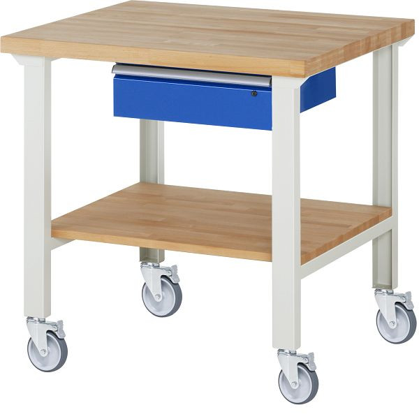 Etabli mobile RAU 7001A7, 1000x900x1000mm, 4 roulettes pivotantes, 05-7001A7-109B4S4.11