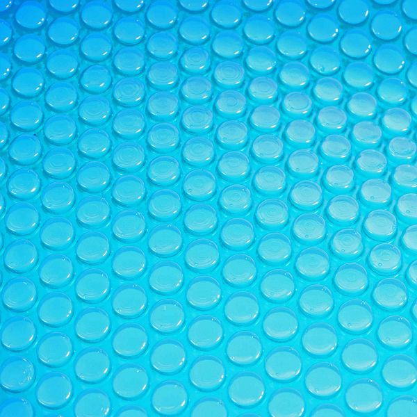Couverture de piscine Mendler bâche thermique bâche bâche solaire couverture solaire, épaisseur : 400 µm, ovale 7,31x3,65m bleu, 13605
