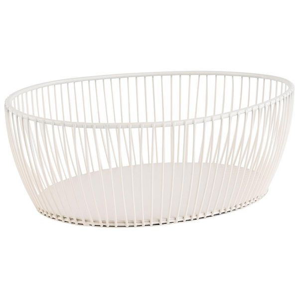 Panier APS -SVART- en blanc murmure 24 x 19 cm, hauteur : 8 cm, 30428