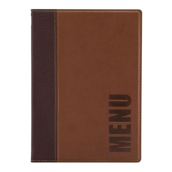 Dossier de menu Securit marron clair A5, H722