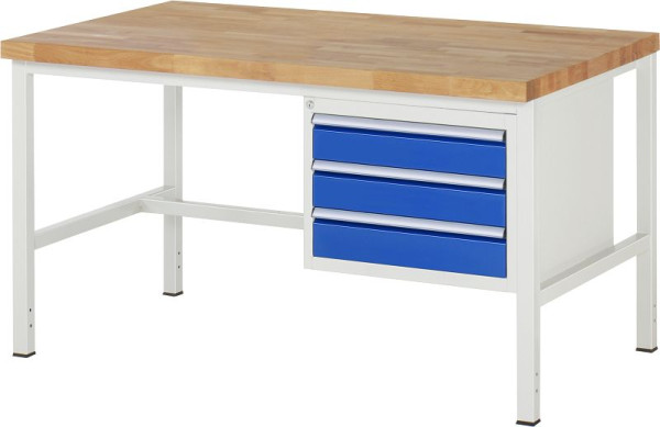 Etabli RAU série 8000 - modèle 8127, L1500 x P900 x H840-1040 mm, base système L1495 x P850 x H800-1000 mm, 03-8127A1-159B4H.11