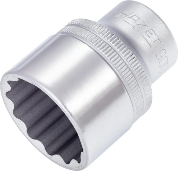 Embout pour clé à douille Hazet, double six pans, carré creux 12,5 mm (1/2 pouce), 27 mm, moleté, 900Z-27