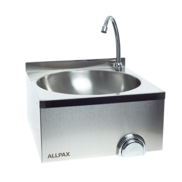 ALLPAX Basic évier en acier inoxydable avec genouillère, avec dosseret, 10011859
