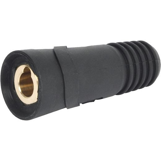 Raccord ELMAG 10/16/25mm², rouge, broche Ø 9mm, 60% ED 200A 'avec manchon PVC rouge', 56326