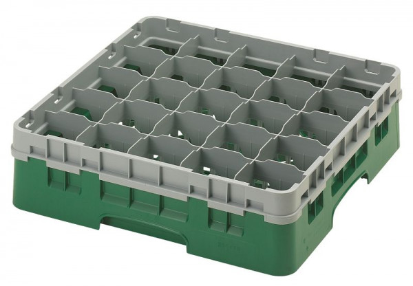 Panier de lavage Cambro 25 compartiments Camrack® 11,4 cm vert bouteille, paquet de 5, 25S418119