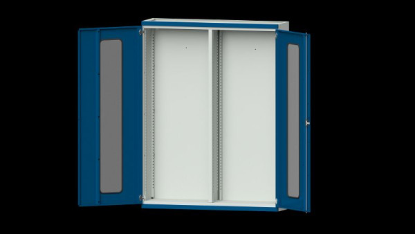 Etablis ANKE, armoire pour charges lourdes, modèle 400, 1485 x 400 x 1950 mm, zone de visualisation en plexiglas, RAL 7035/5010, 620.250
