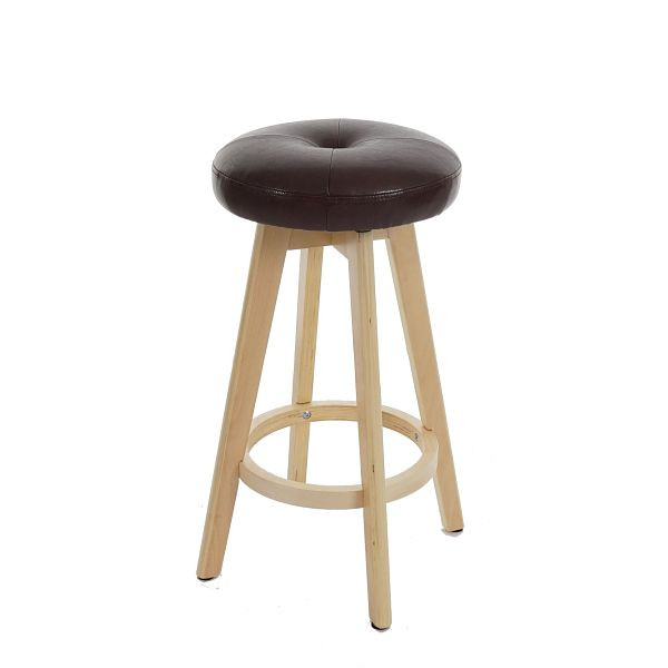 Ensemble de 2 tabourets de bar Mendler Navan, tabouret de bar, tabouret de comptoir en bois rotatif, bordeaux, pieds légers, 2x45388