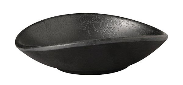 Bol APS -ZEN-, 11 x 10 cm, hauteur : 3 cm, mélamine, noir, aspect pierre, 0,04 litre, 83732