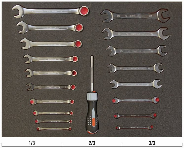 Insert Bahco 3/3, mixte, 19 pièces, FF1A02