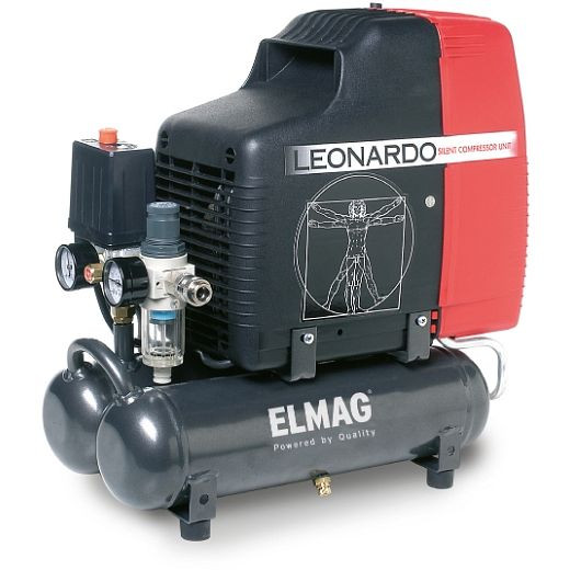 Compresseur spécial sans huile ELMAG LEONARDO 110/10/6 W, 1450 tr/min, 10302