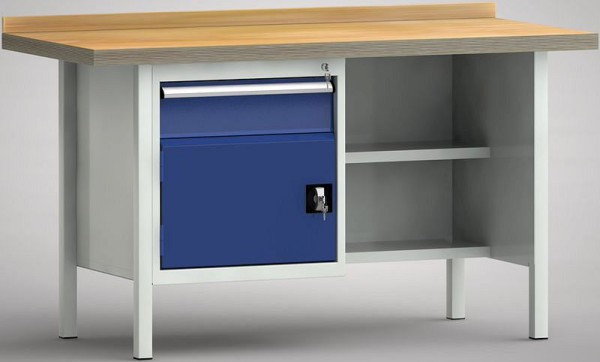 Etabli standard KLW - 1500 x 700 x 840 mm L x P x H, WS138N-1500M40-E7031