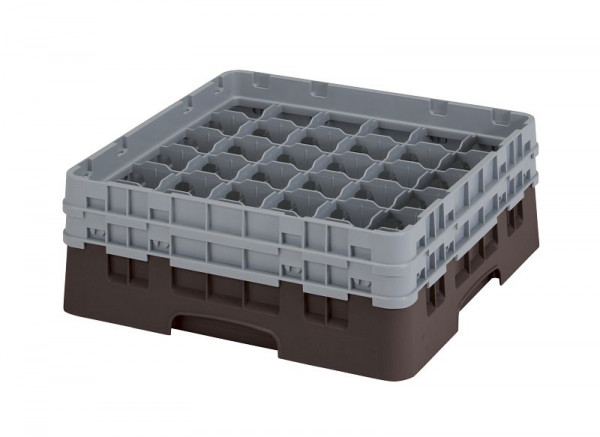 Panier de lavage Cambro 36 compartiments Camrack® 13,3 cm Marron, lot de 4, 36S434167
