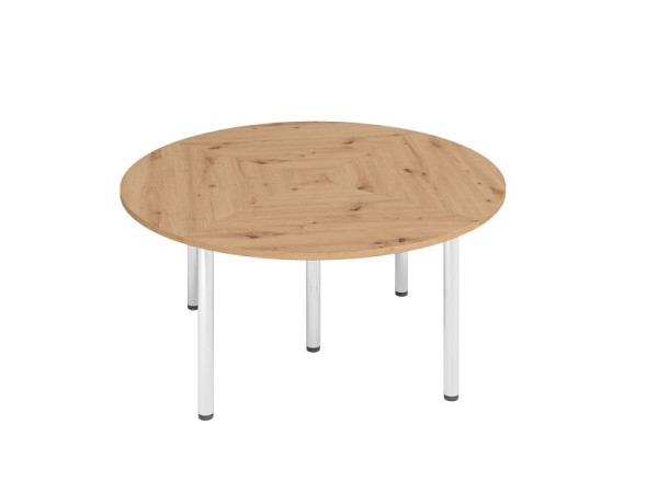 Set de table Hammerbacher K7, plateau : chêne noueux, composé de : 4 x VKP91, 5 x VSTFK en chrome, VSETK7/R/C