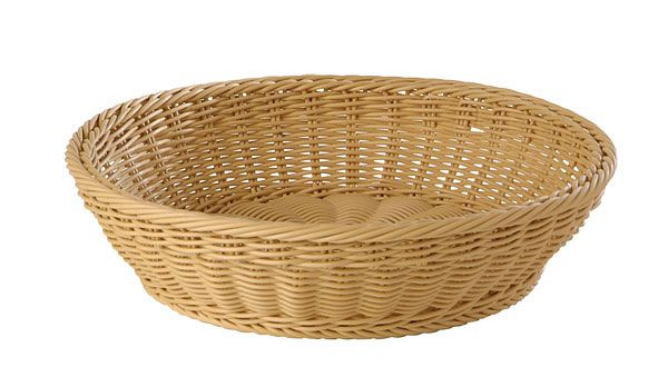 Panier APS, rond, Ø 37 cm, hauteur : 9 cm, polypropylène, beige clair, -PROFI LINE-, 50210