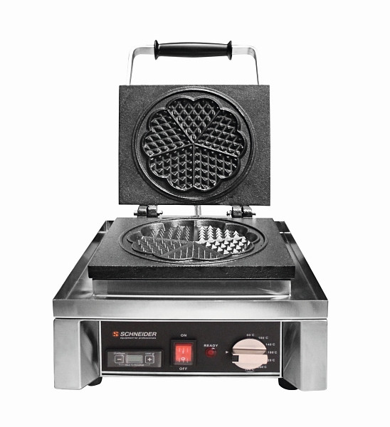 Gaufrier Schneider avec minuterie numérique "Heart5", 420x300x295 mm, 1600 W, 60-300°C, 150715