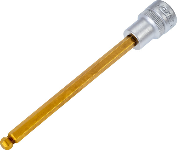 Douille tournevis Hazet, carré creux 10 mm, profil à six pans creux, 6 mm, version longue avec tête sphérique, 8801KK-6