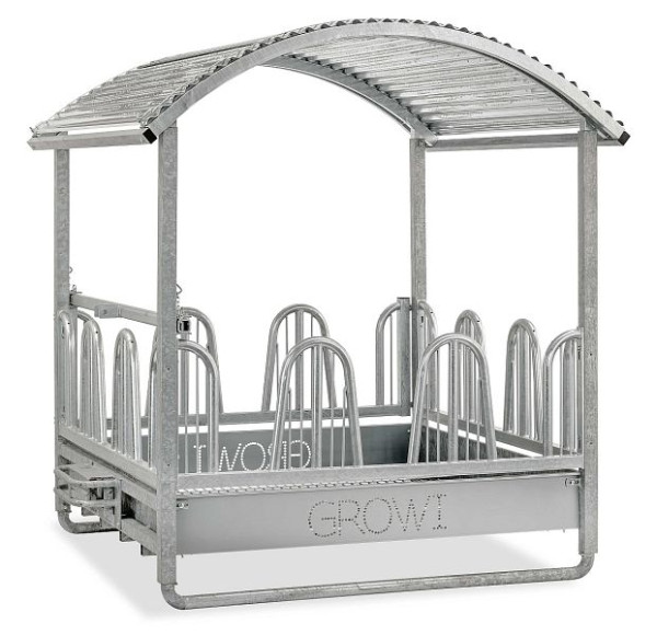 Râtelier à foin carré Growi Comfort-Line Plus, 2 x 2 m avec grille d'alimentation en palissade, 10053880