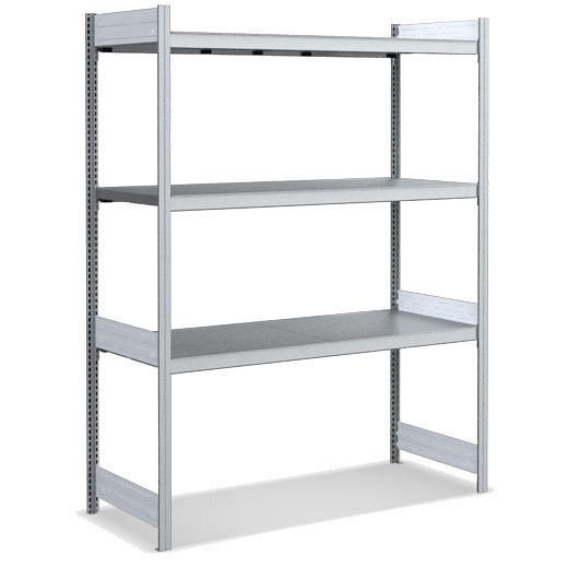 BITO grande étagère set /350kg 1999x1562x624 Étagère galvanisée à 3 niveaux, C1255-0014