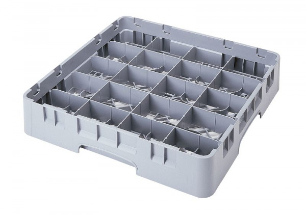 Panier de lavage pour tasse Cambro 20 compartiments pleine grandeur Camrack®Soft Grey, paquet de 6, 20C258151