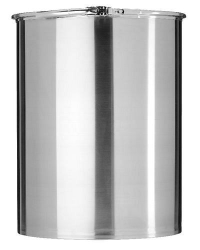 Fût inox DENIOS avec couvercle, 60 litres, 269-231