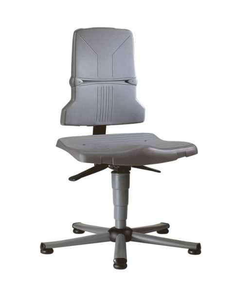 bimos Sintec chaise de travail pivotante Siège et dossier en plastique, avec patins, 9800-1000