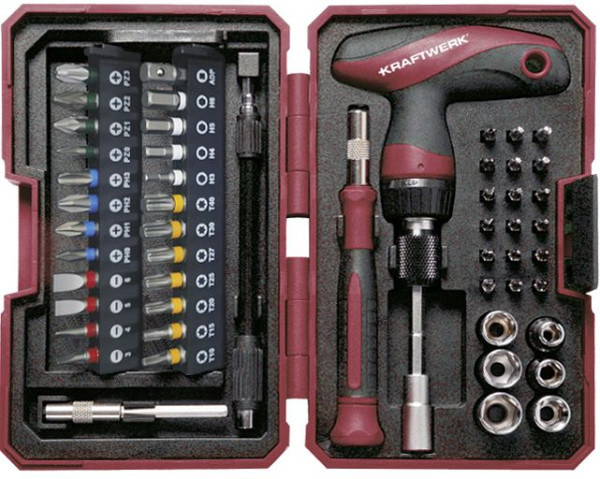 Coffret d'embouts Kraftwerk 1/4", 53 pièces, jeu de tournevis à cliquet 1/4", 306.378.002